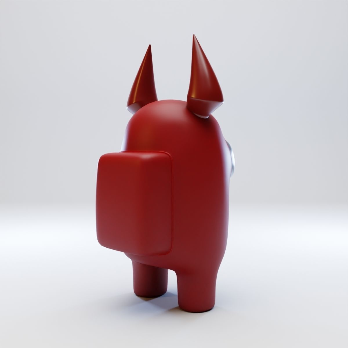 Among Us Devil Horns Character 3D model_6
