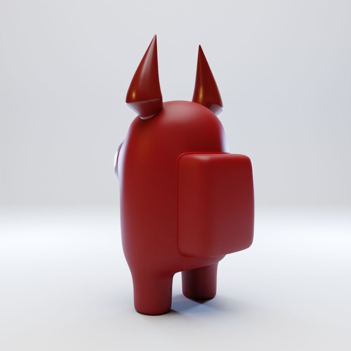 Among Us Devil Horns Character 3D model_4