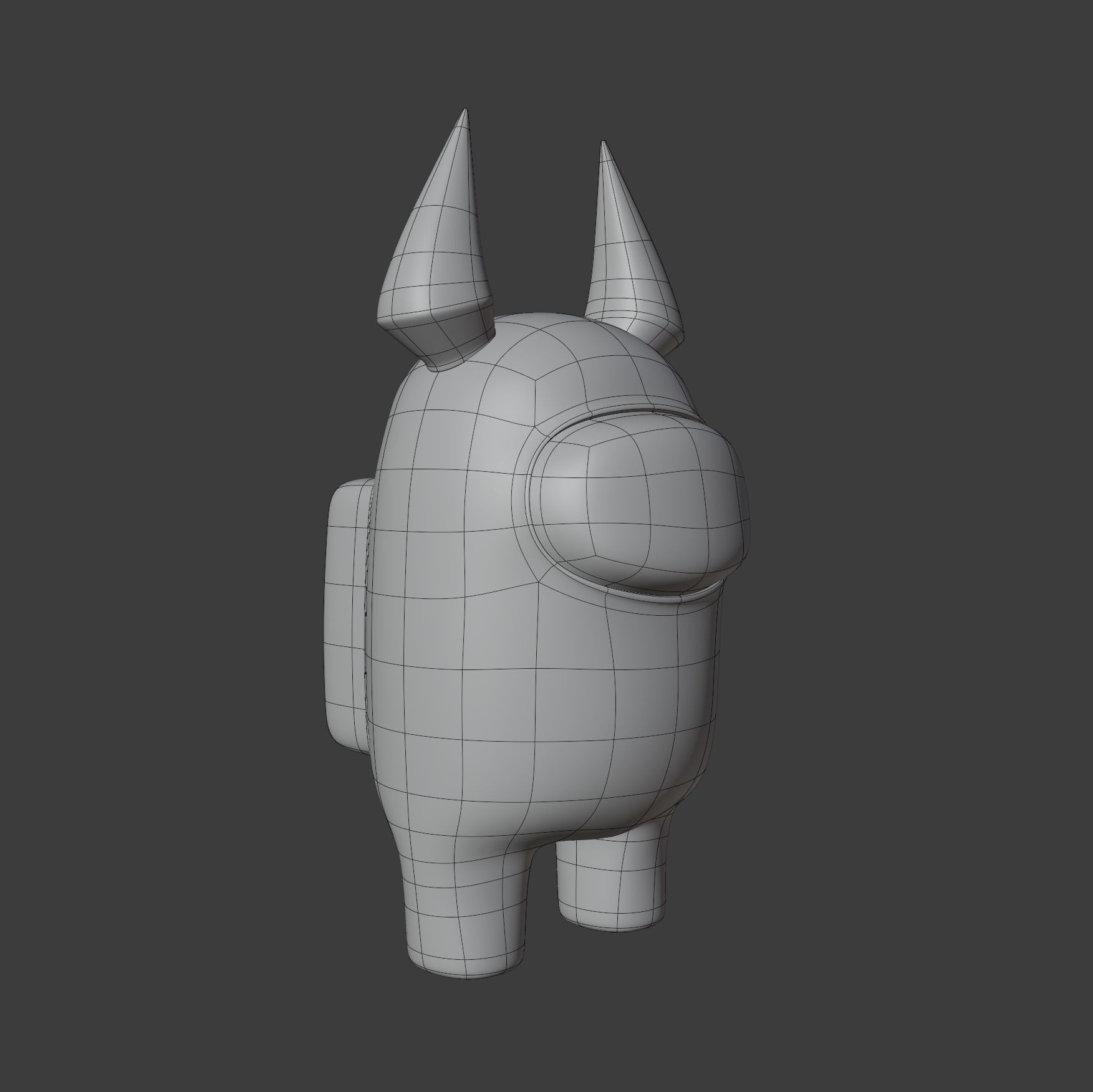 Among Us Devil Horns Character 3D model_16