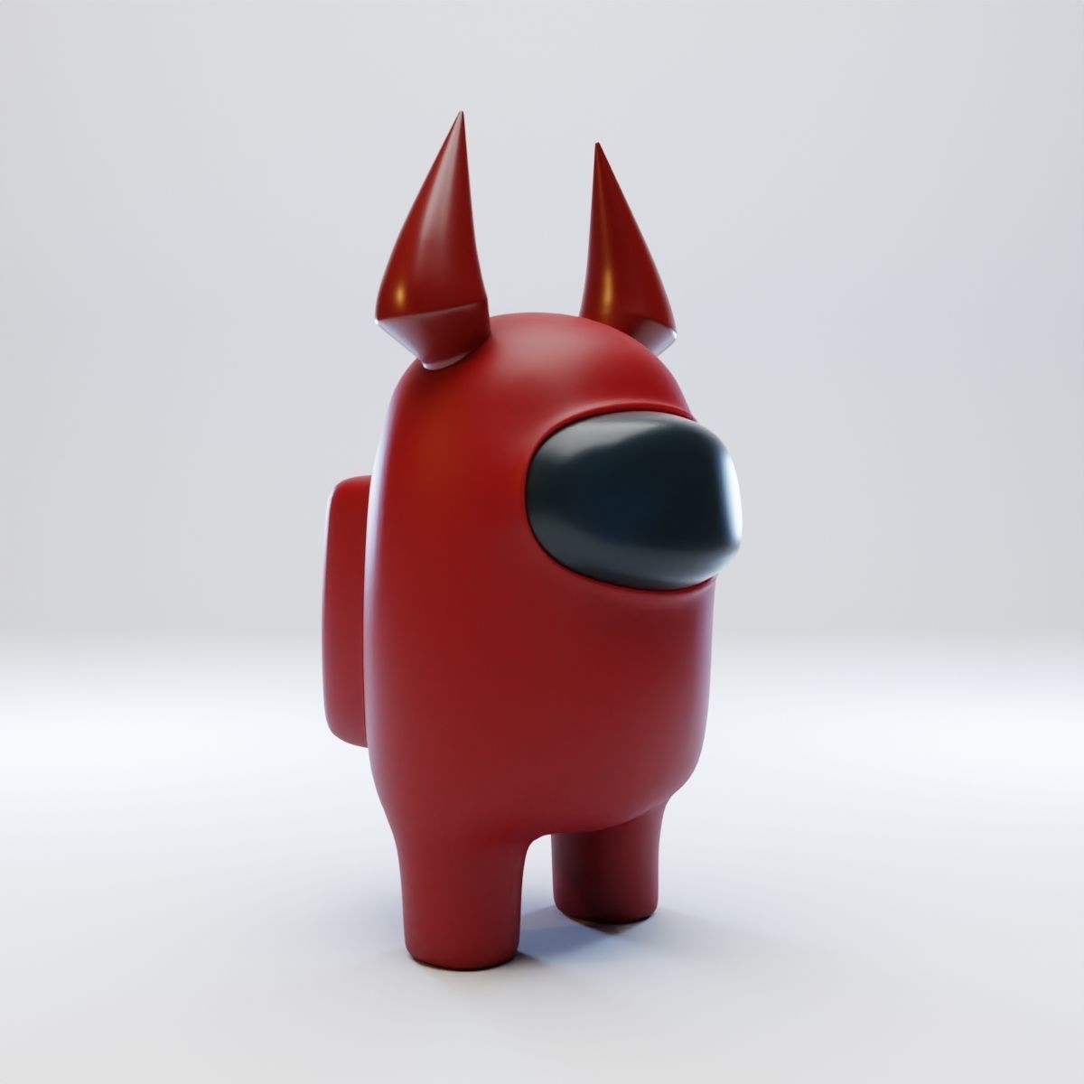 Among Us Devil Horns Character 3D model_8