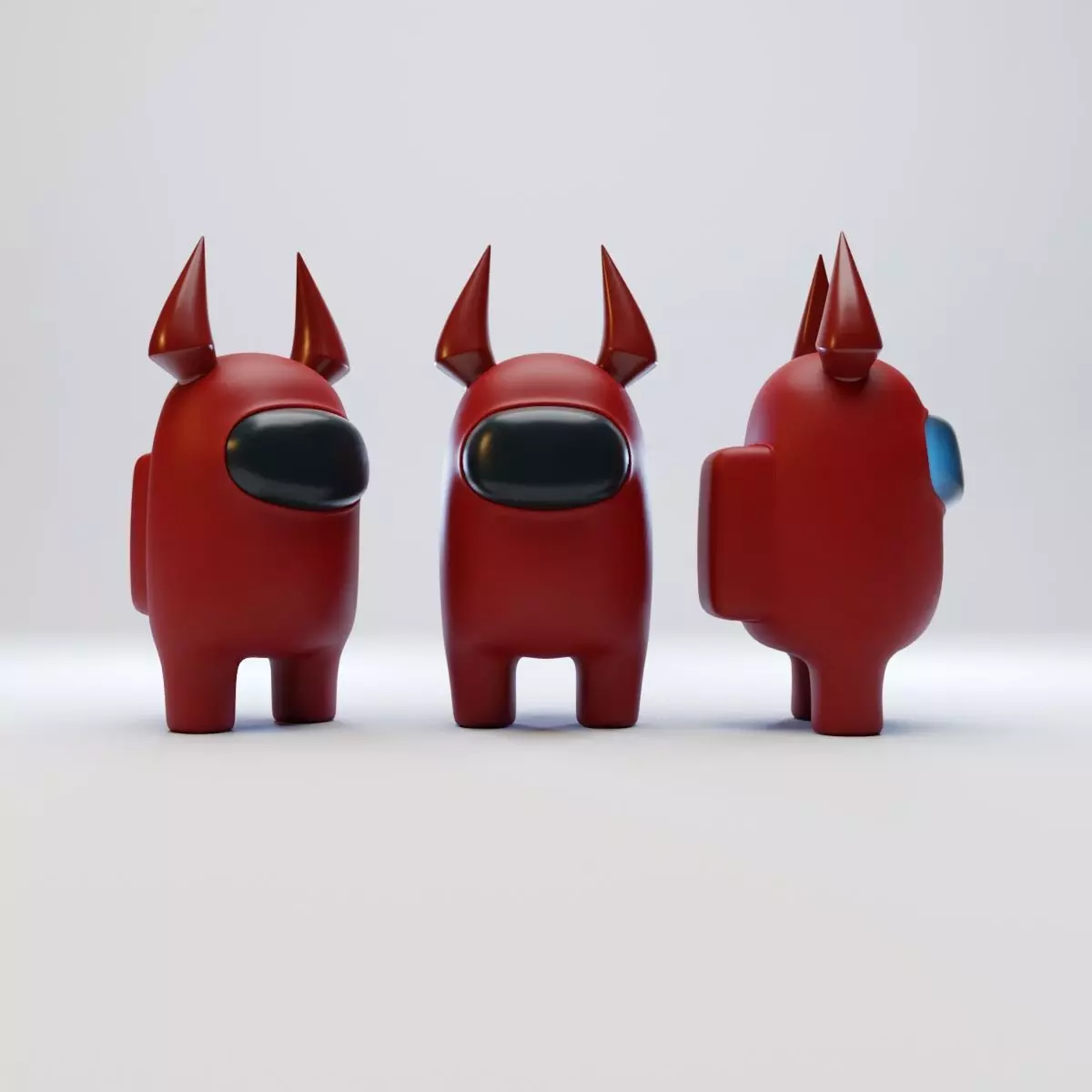 Among Us Devil Horns Character 3D model_0