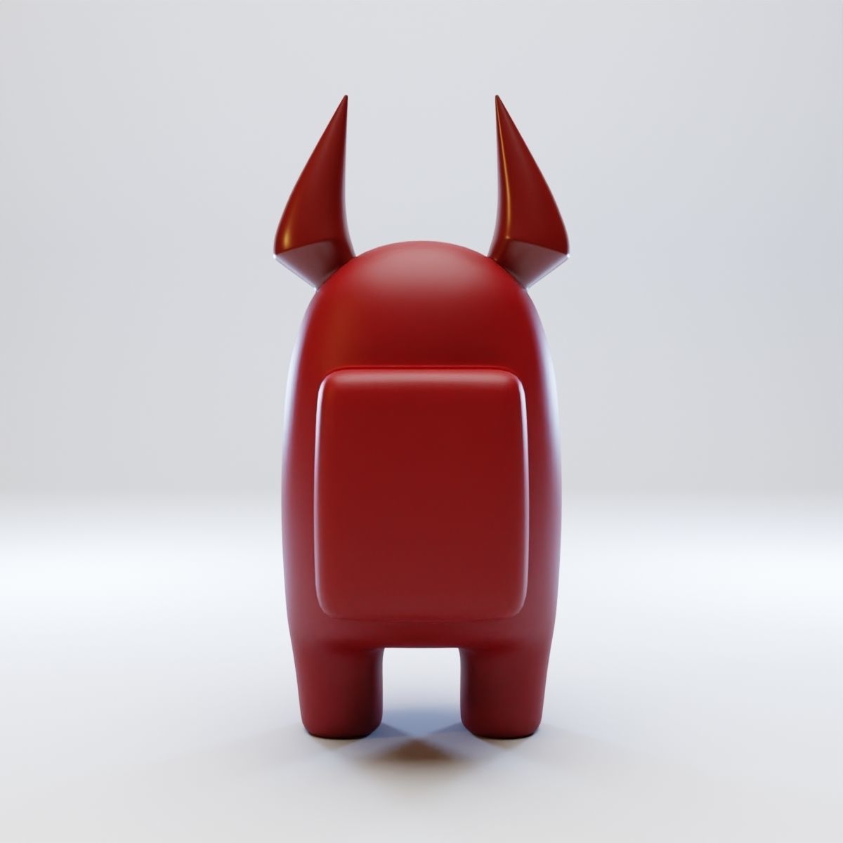 Among Us Devil Horns Character 3D model_5