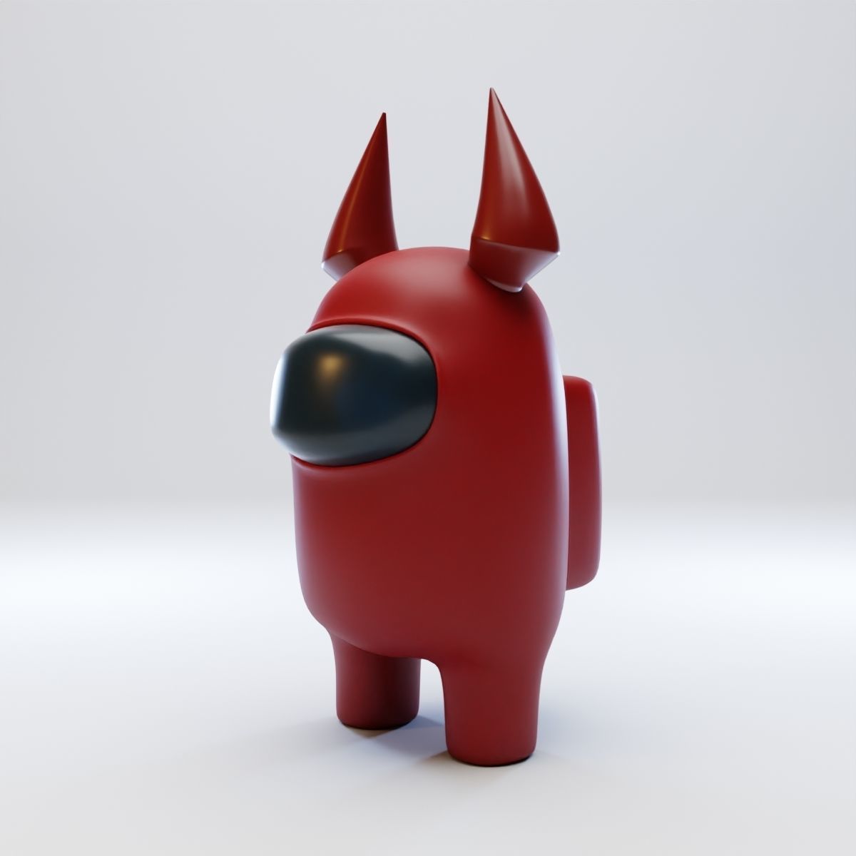 Among Us Devil Horns Character 3D model_2