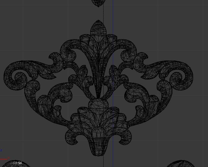 Classic decor ornament v-3D model 23 3D model_4