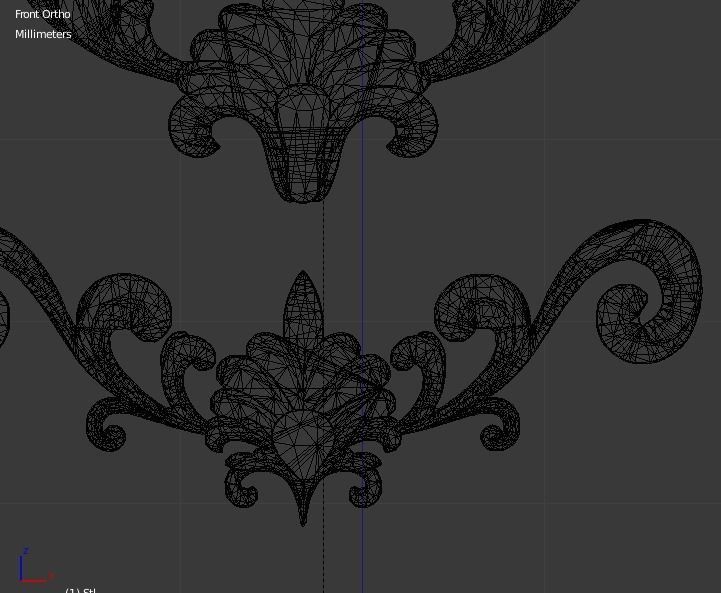 Classic decor ornament v-3D model 23 3D model_5