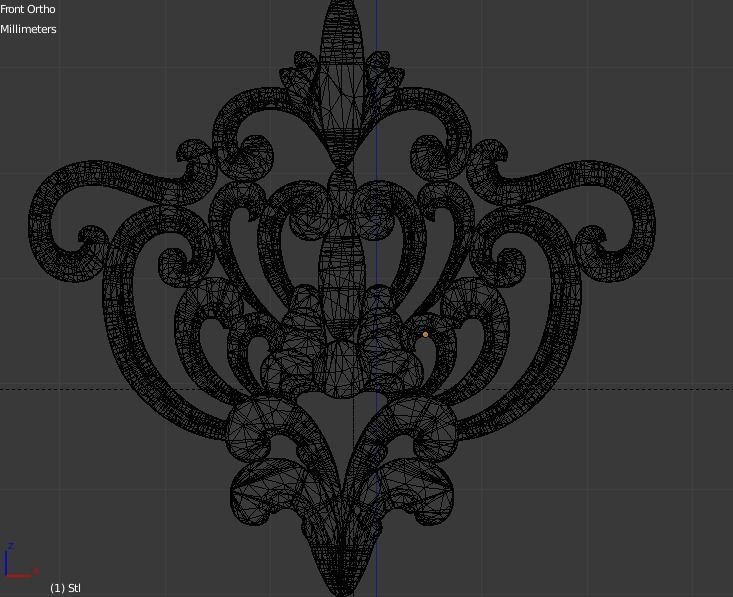 Classic decor ornament v-3D model 23 3D model_3