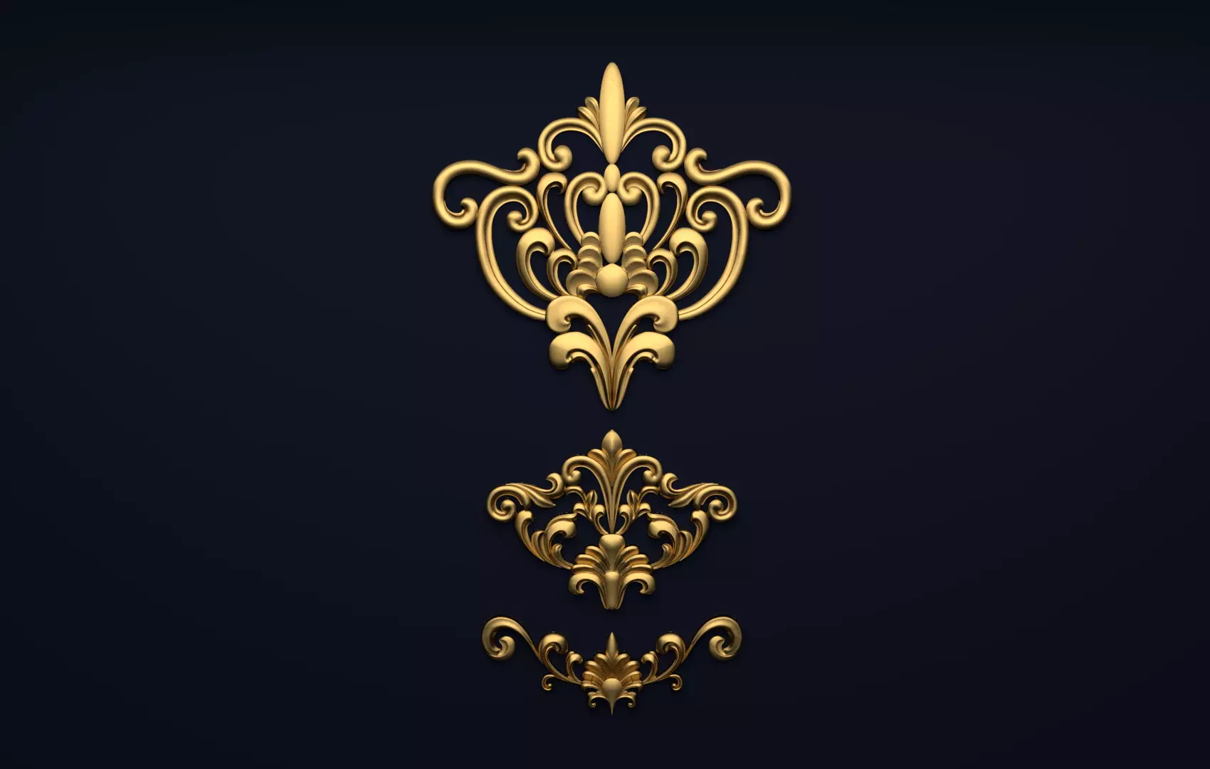 Classic decor ornament v-3D model 23 3D model_0