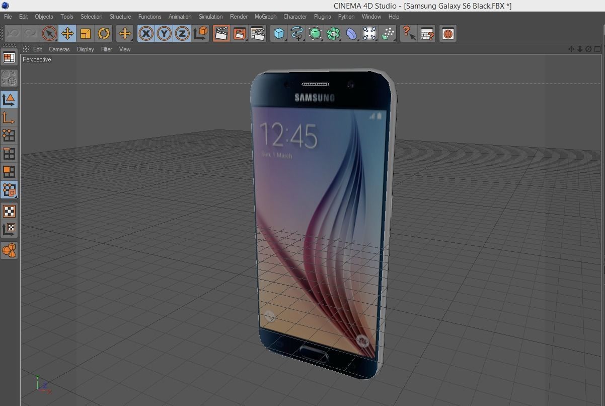 Samsung Galaxy S6 Black Sapphire 3D model_7