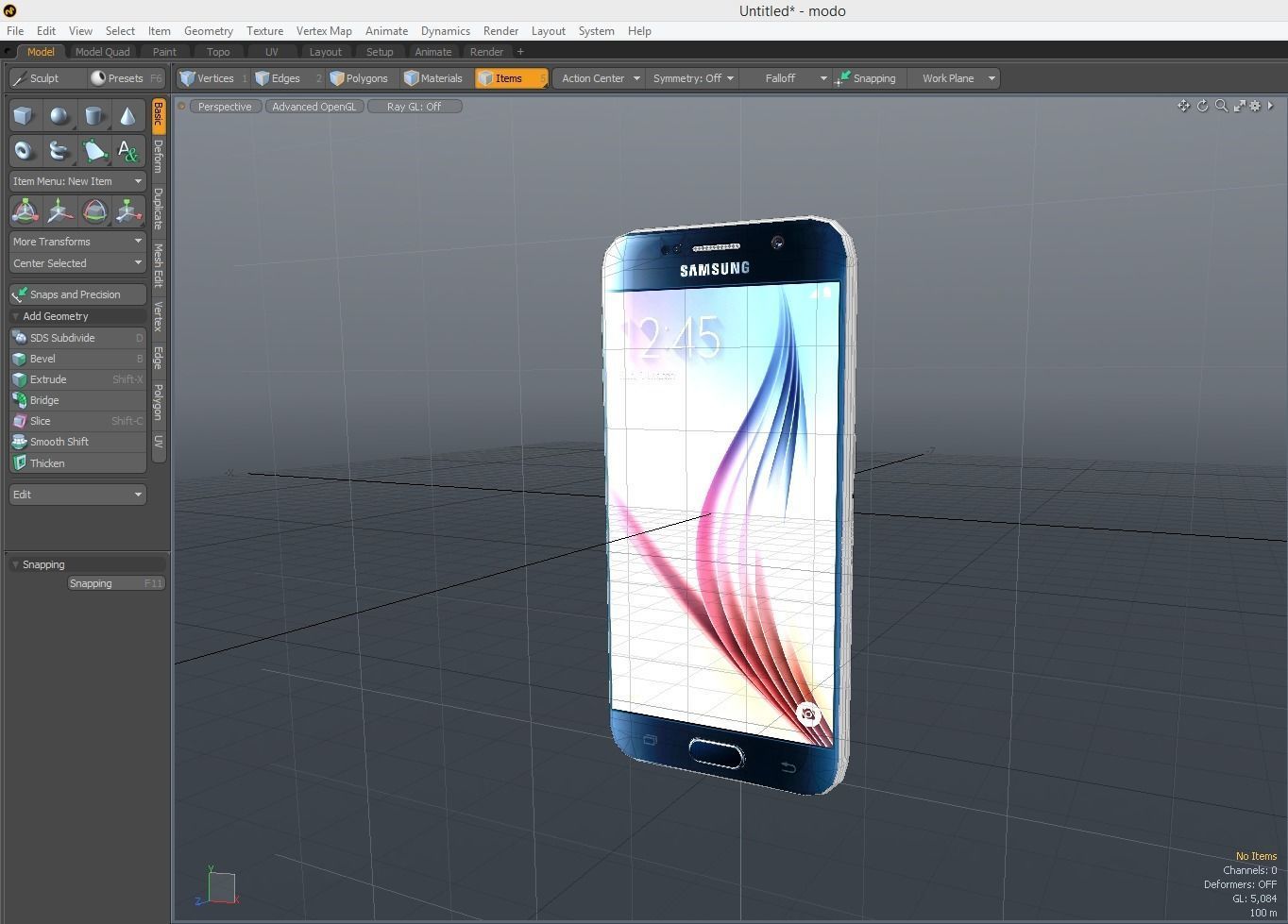 Samsung Galaxy S6 Black Sapphire 3D model_9