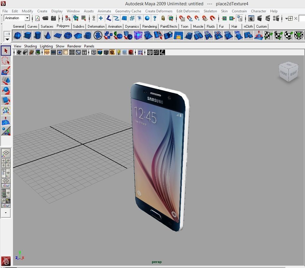 Samsung Galaxy S6 Black Sapphire 3D model_11