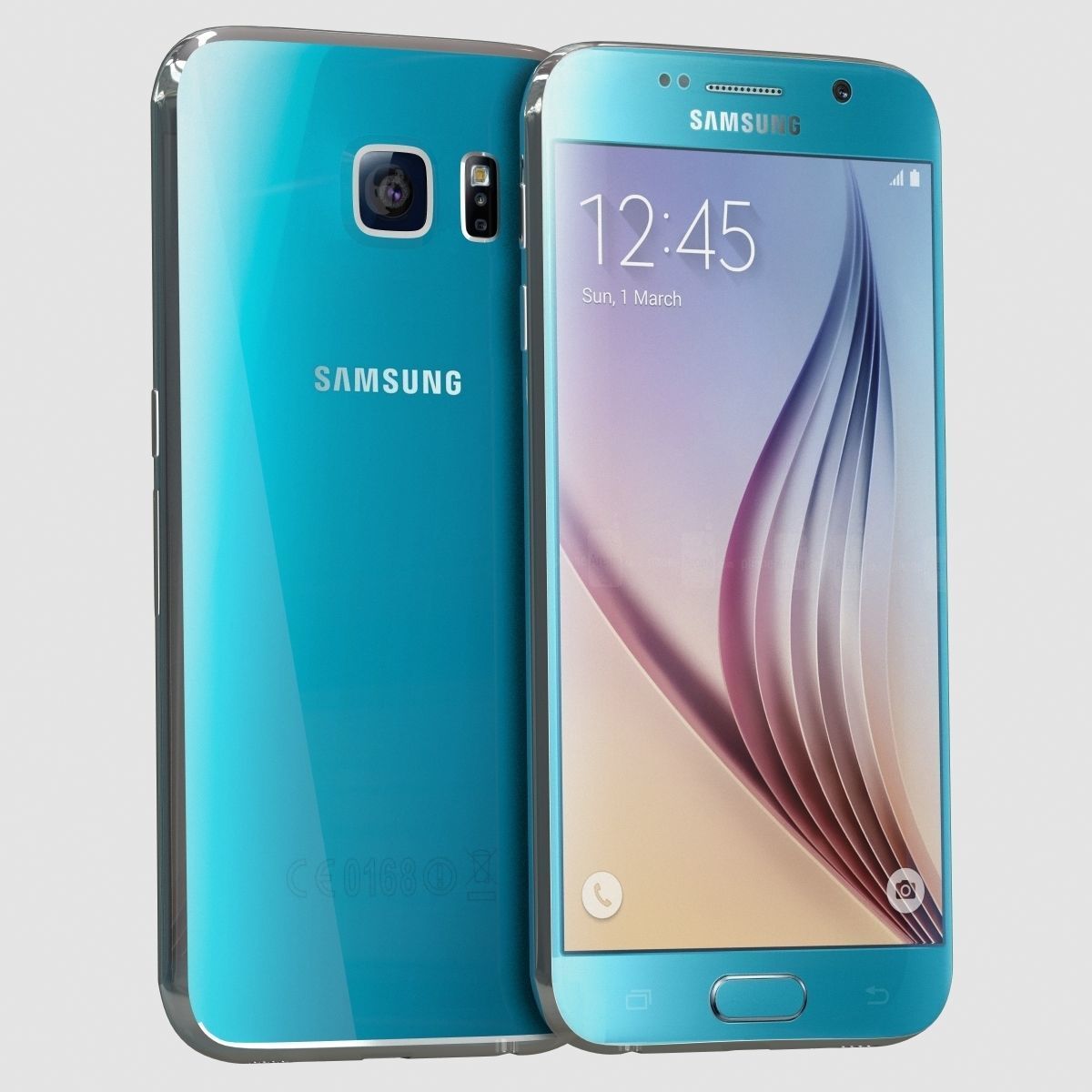 Samsung Galaxy S6 Blue Topaz 3D model_1
