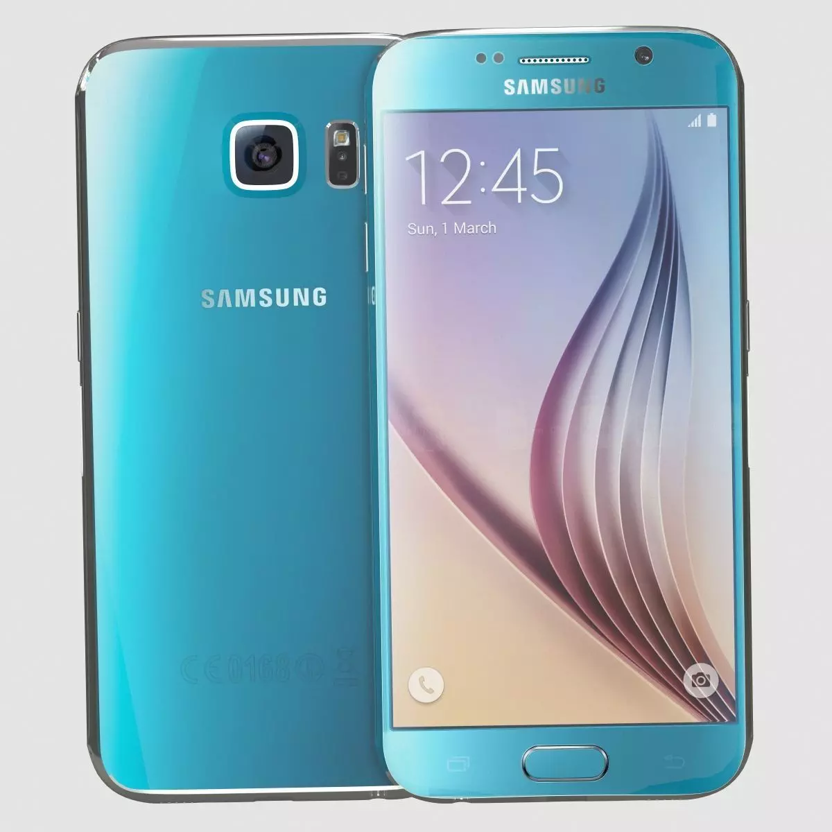 Samsung Galaxy S6 Blue Topaz 3D model_0