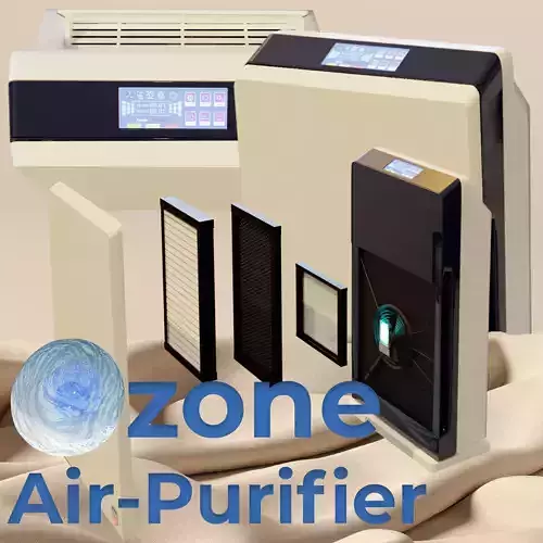 Air Filter and Purifier with microscopic particles included Free 3D model