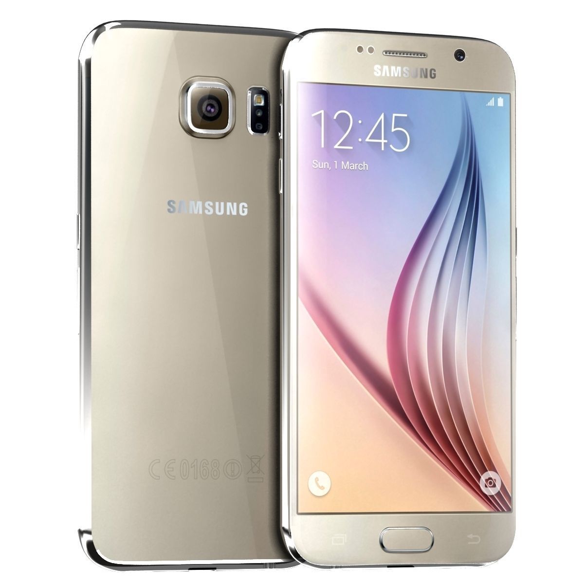 Samsung Galaxy S6 Gold Platinum 3D model_1