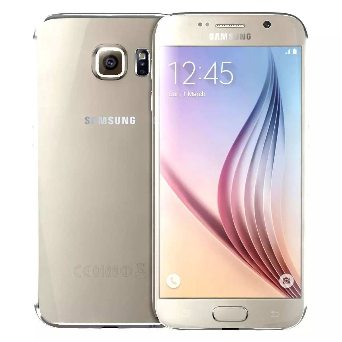 Samsung Galaxy S6 Gold Platinum 3D model_0