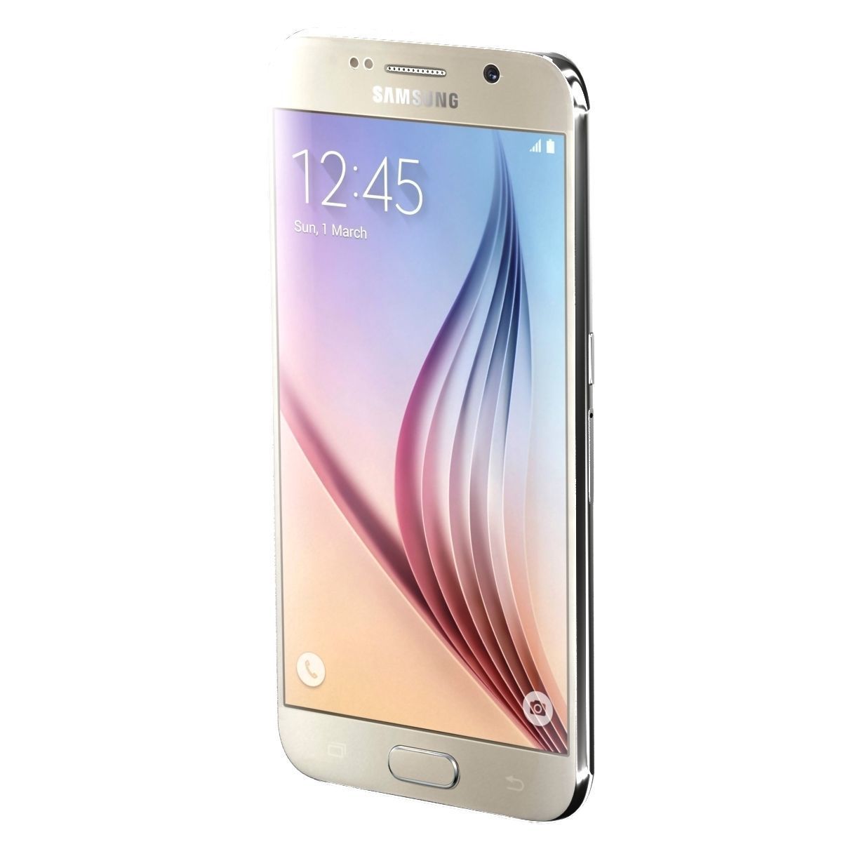 Samsung Galaxy S6 Gold Platinum 3D model_3