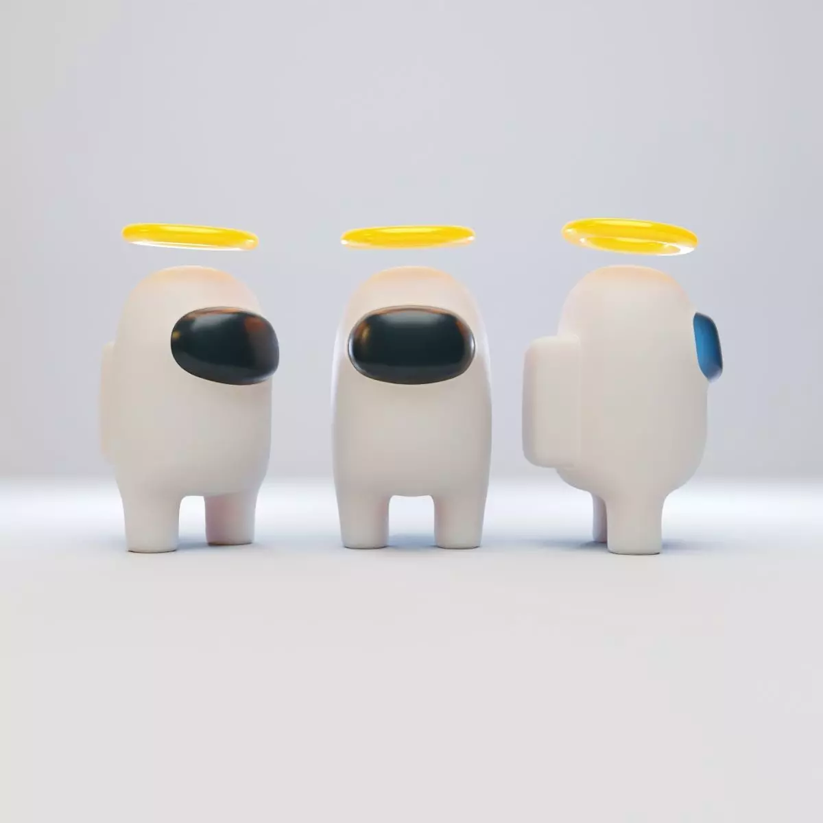 Among Us Angel Halo Character 3D model