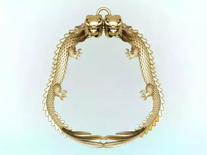 Dragon pendant - Double Dragon pendant 