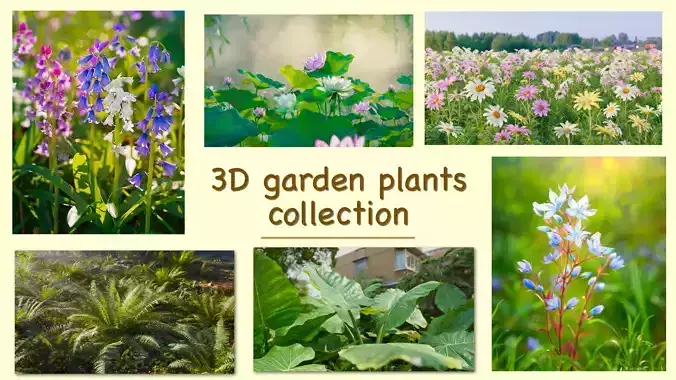 3D garden plants collection vol01 
