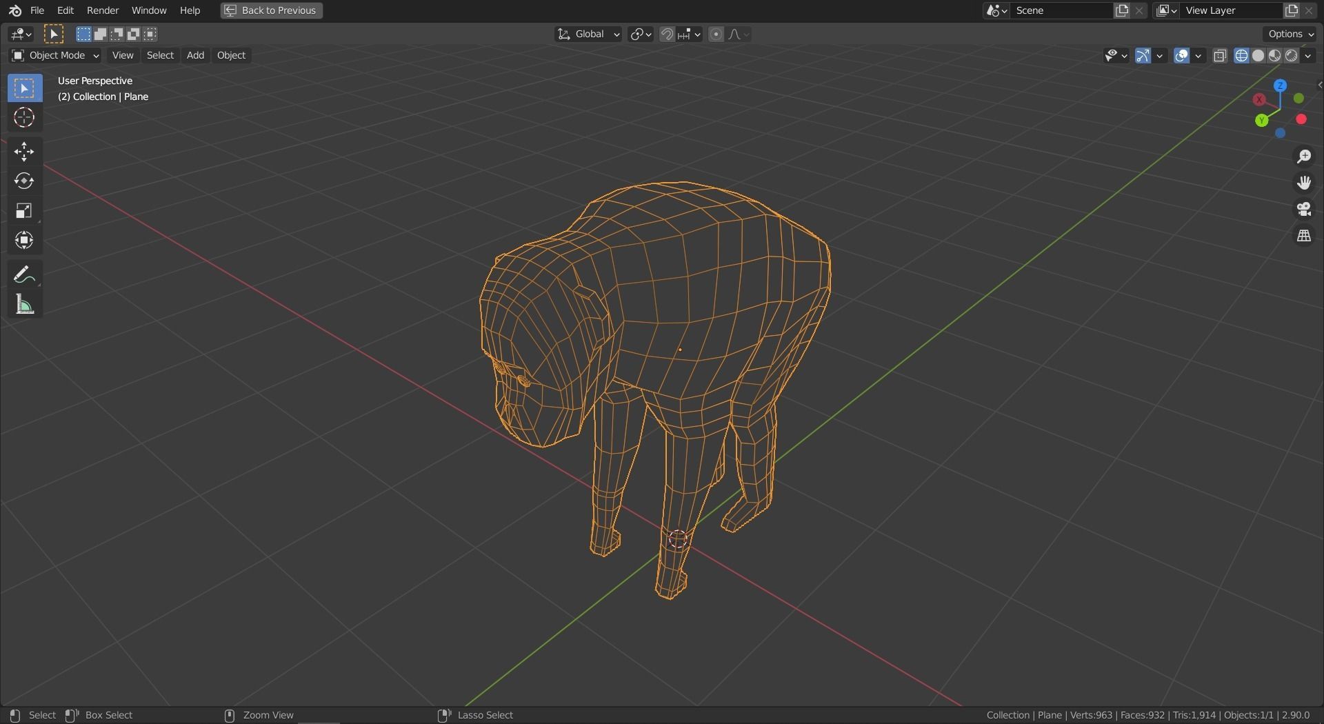 Cartoon Chimpanzee Low-poly 3D model_6