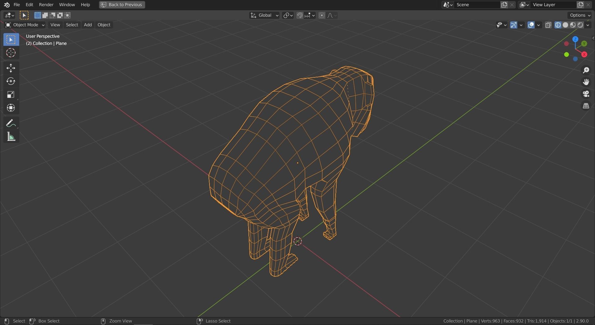 Cartoon Chimpanzee Low-poly 3D model_7