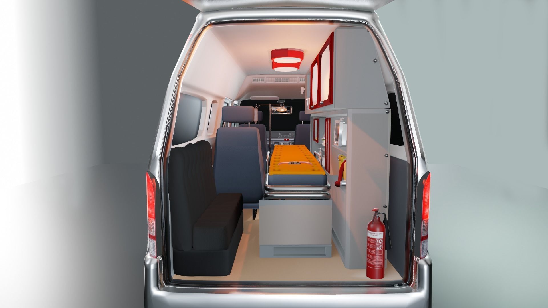 Ambulance with Interior 3d model 3D model_1