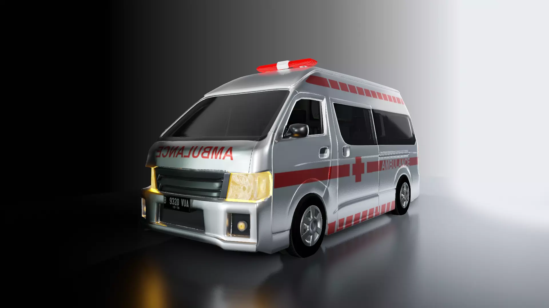 Ambulance with Interior 3d model 3D model_0