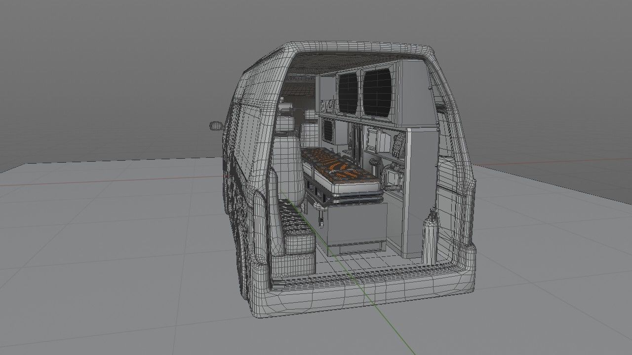 Ambulance with Interior 3d model 3D model_6