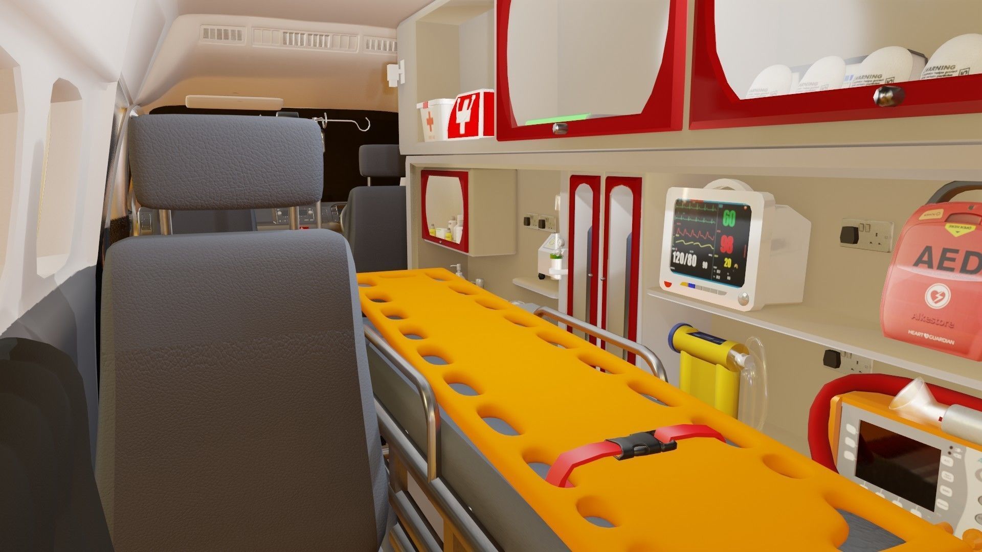 Ambulance with Interior 3d model 3D model_2
