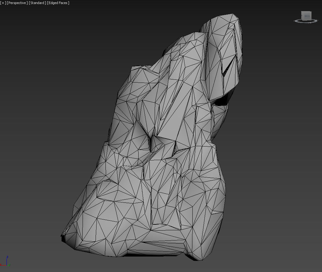 Low poly Mossy Rock Formation Pack 191221 Low-poly 3D model_29