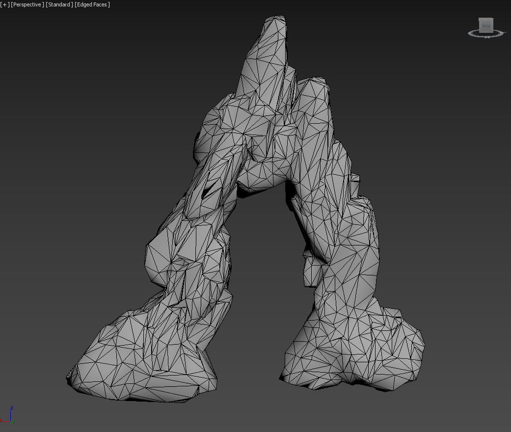Low poly Mossy Rock Formation Pack 191221 Low-poly 3D model_25