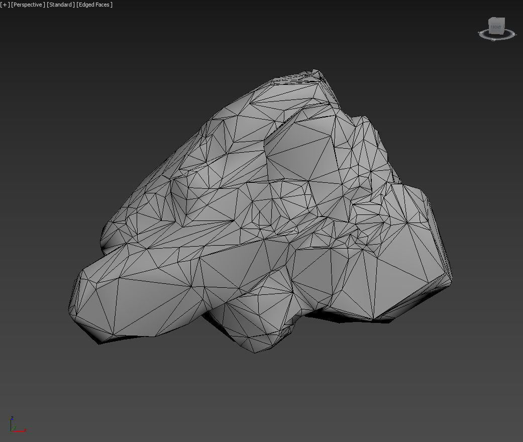 Low poly Mossy Rock Formation Pack 191221 Low-poly 3D model_9