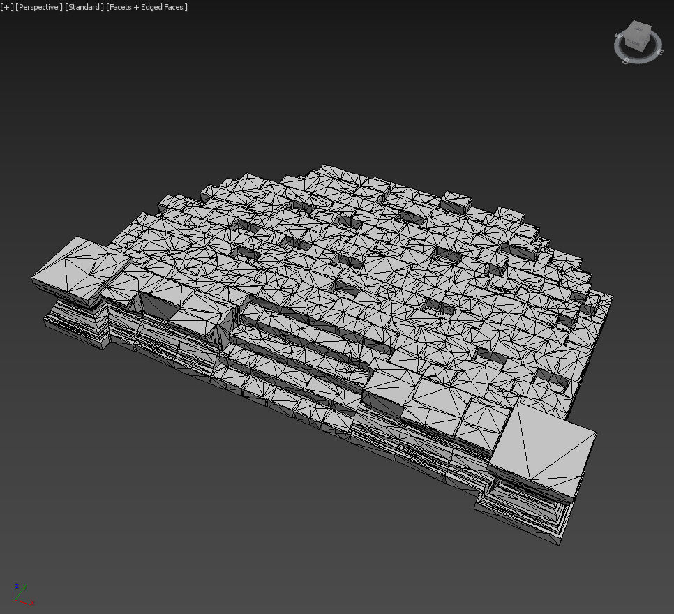 Low poly Mossy Mossy Ruin Asia Temple Pack Low-poly 3D model_21