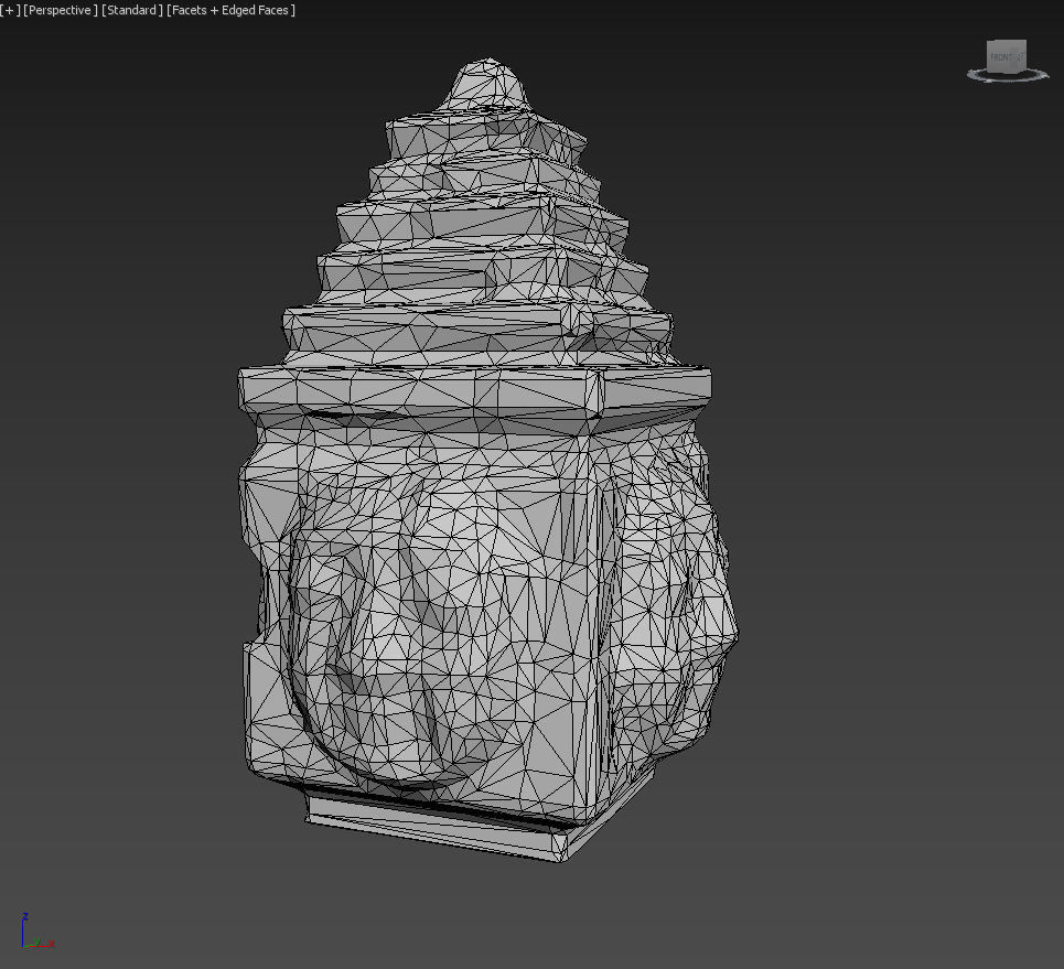 Low poly Mossy Mossy Ruin Asia Temple Pack Low-poly 3D model_13