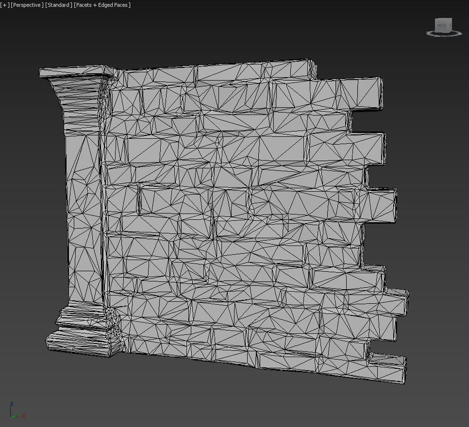 Low poly Mossy Mossy Ruin Asia Temple Pack Low-poly 3D model_29