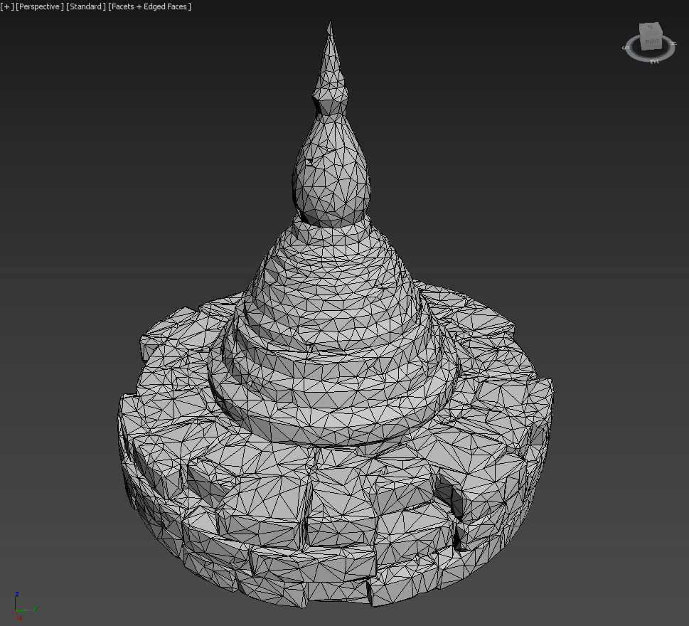 Low poly Mossy Mossy Ruin Asia Temple Pack Low-poly 3D model_5