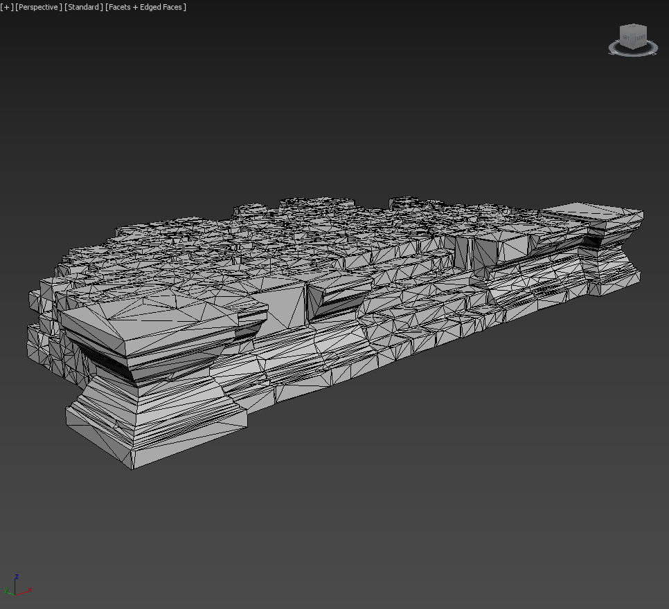 Low poly Mossy Brick Ruin Asia Temple Pack Low-poly 3D model_25