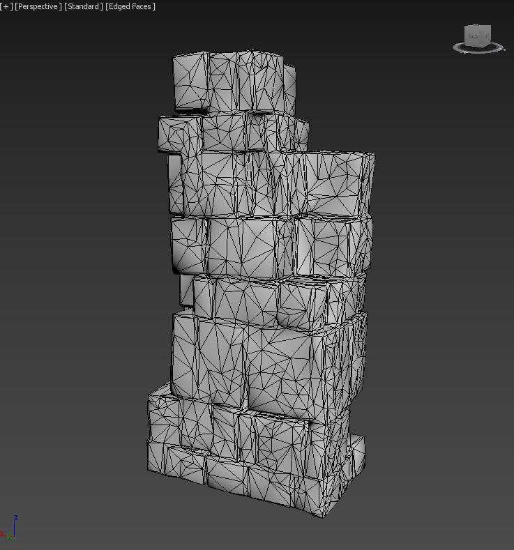 Low poly Mayan Inca Ruin Temple Modular Pack Low-poly 3D model_4