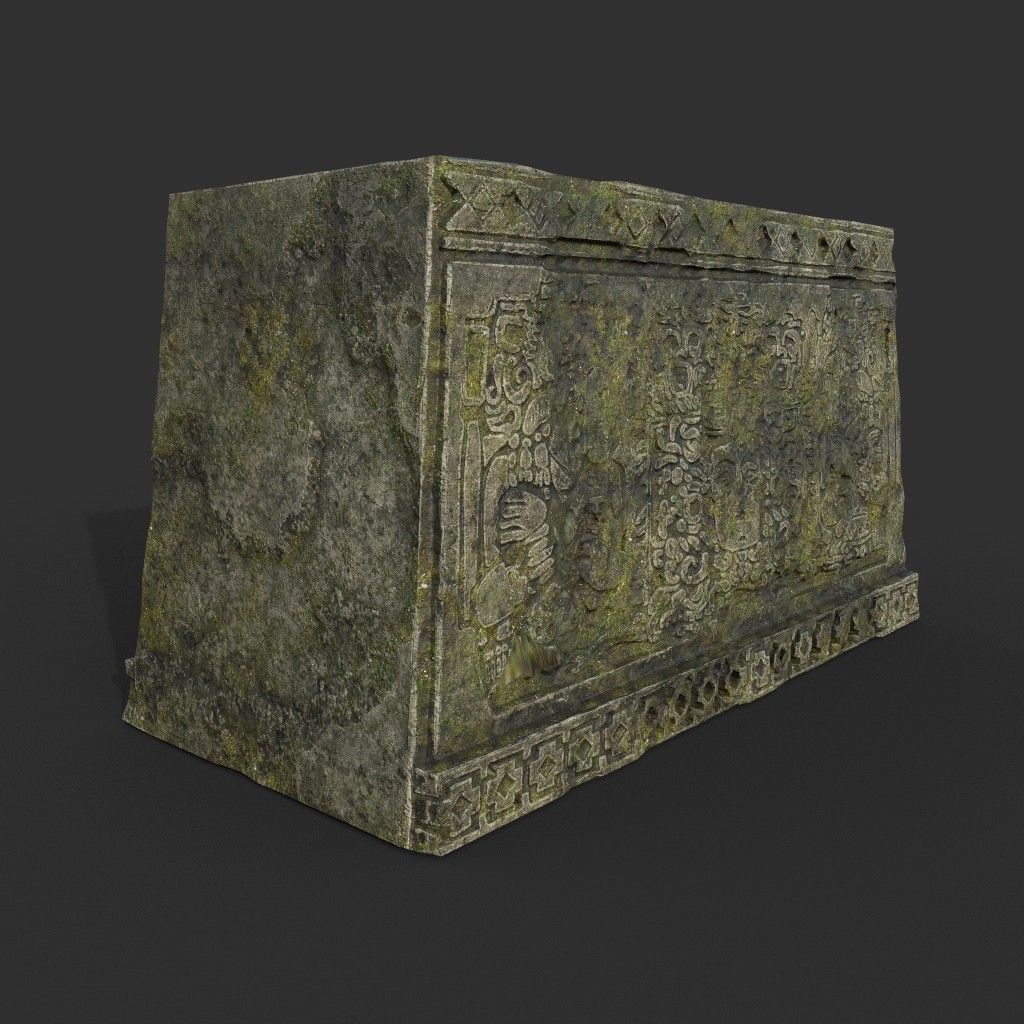 Low poly Mayan Inca Ruin Temple Modular Pack Low-poly 3D model_18