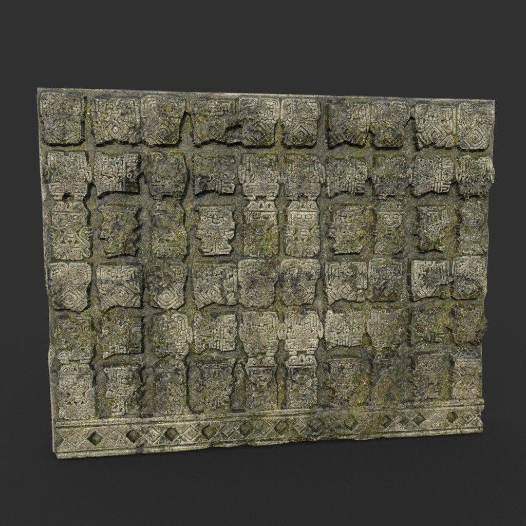 Low poly Mayan Inca Ruin Temple Modular Pack Low-poly 3D model_39