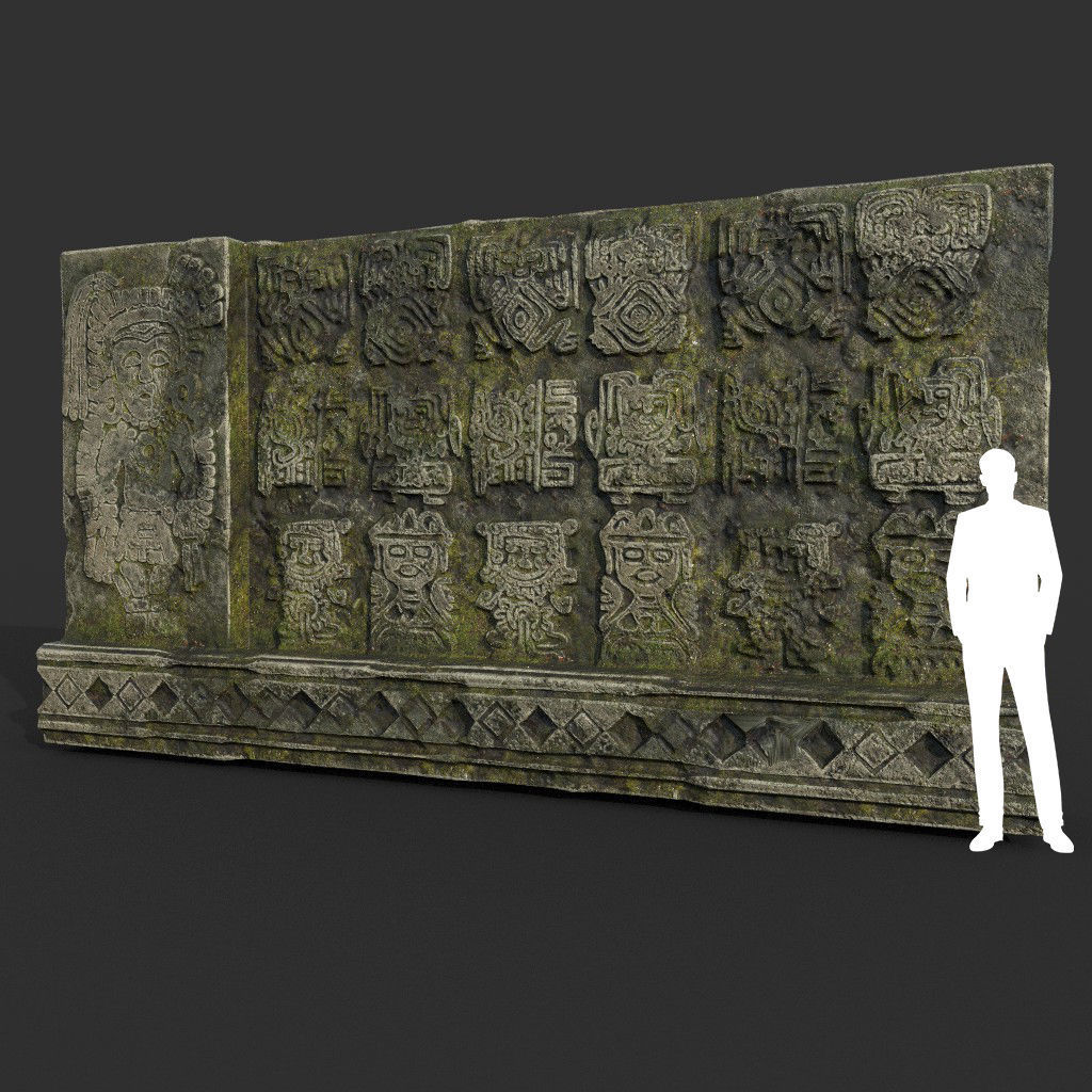Low poly Mayan Inca Ruin Temple Modular Pack Low-poly 3D model_5