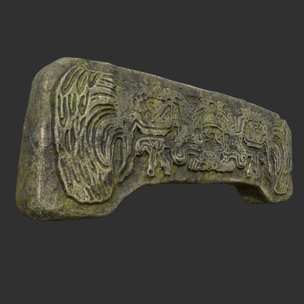 Low poly Mayan Inca Ruin Temple Modular Pack Low-poly 3D model_15