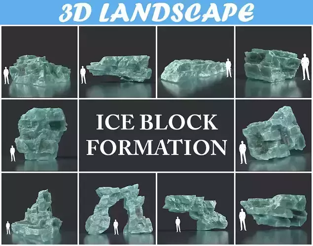 Low poly Ice Block Pack 200226