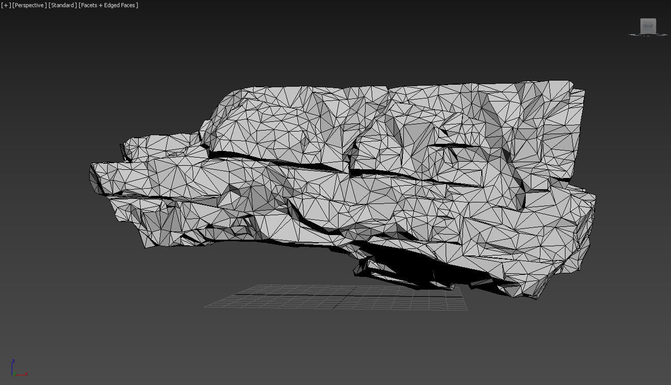 Low poly Gray Granite Rock Pack 200101 Low-poly 3D model_13