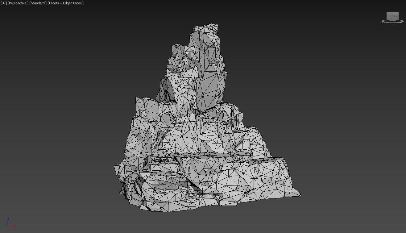 Low poly Gray Granite Rock Pack 200101 Low-poly 3D model_33