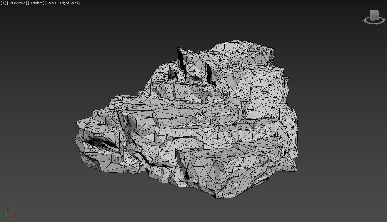 Low poly Gray Granite Rock Pack 200101 Low-poly 3D model_37