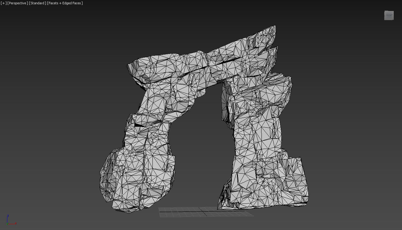 Low poly Gray Granite Rock Pack 200101 Low-poly 3D model_29