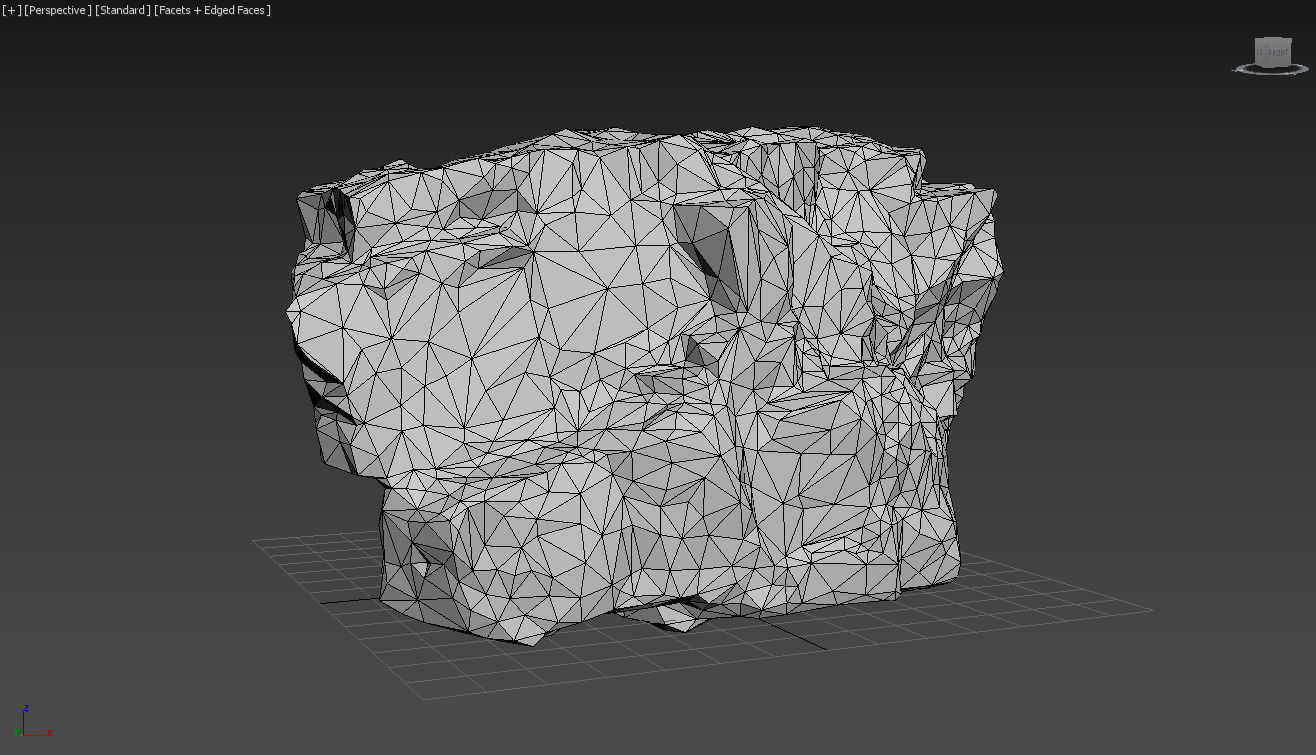 Low poly Gray Granite Rock Pack 200101 Low-poly 3D model_5