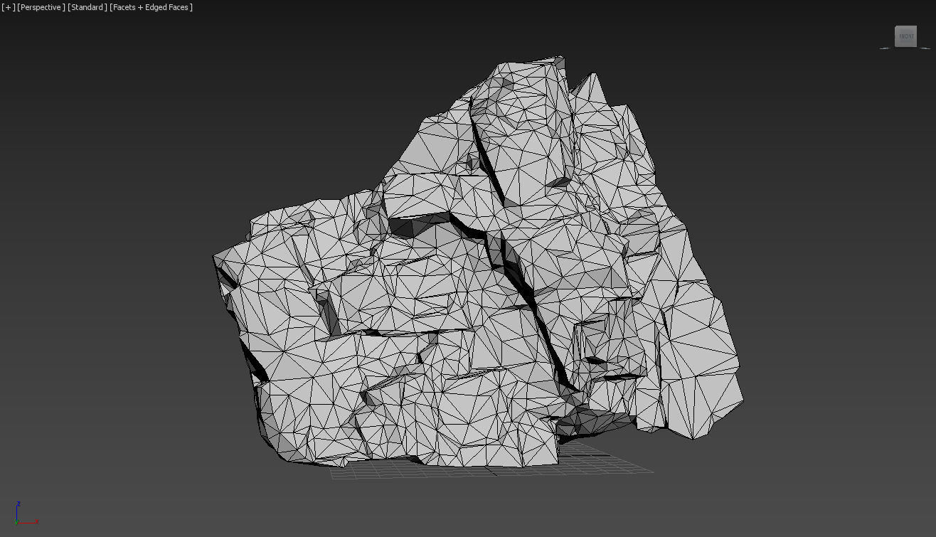 Low poly Gray Granite Rock Pack 200101 Low-poly 3D model_25