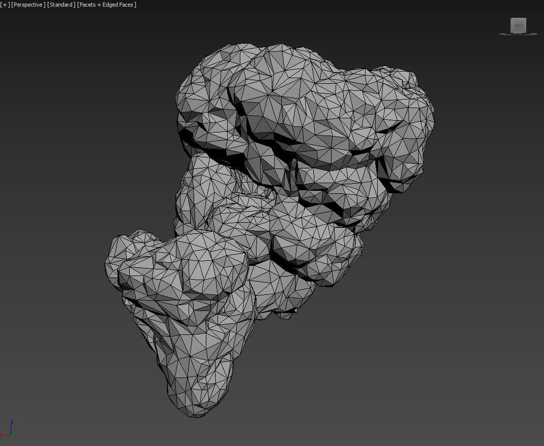 Low poly Floating Island Black Rock Pack 190502 Low-poly 3D model_29